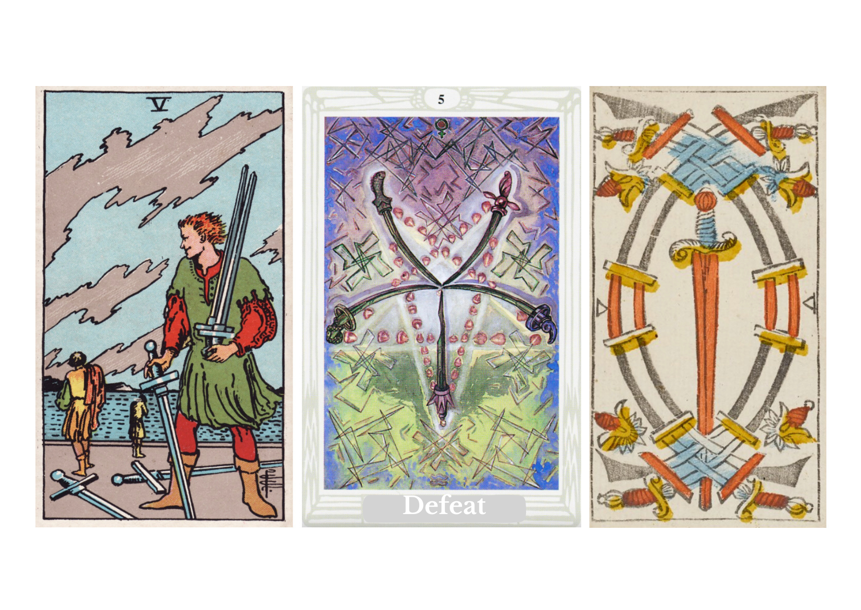 Five of Swords Tarot Meaning – Discover the upright and reversed meanings of the Five of Swords in love, career, health, spirituality, symbolism, and yes or no interpretation.