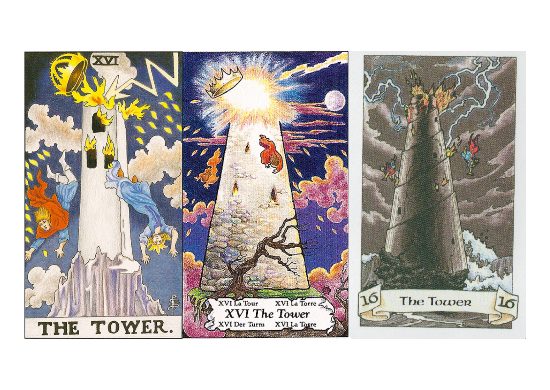 Explore The Tower tarot card meaning: sudden change, awakening, truth, and liberation. Upright and reversed interpretations for love, career, spirituality, and personal transformation.