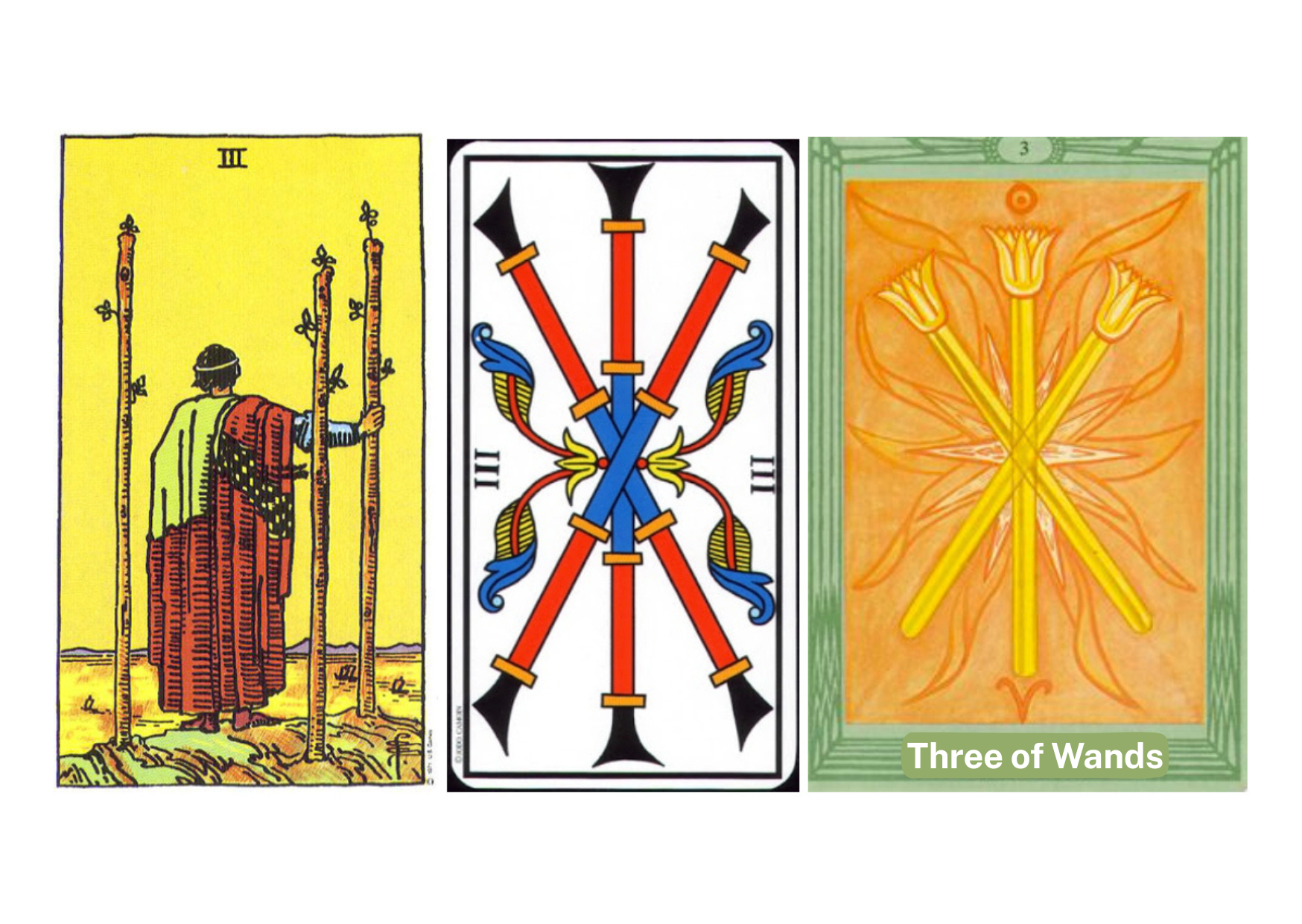 Three of Wands tarot meaning explained: a card of expansion, progress, opportunity, and confidence in the Fool’s journey — understand its symbolism, upright and reversed meanings, love, career, spiritual insights, and psychological interpretation.