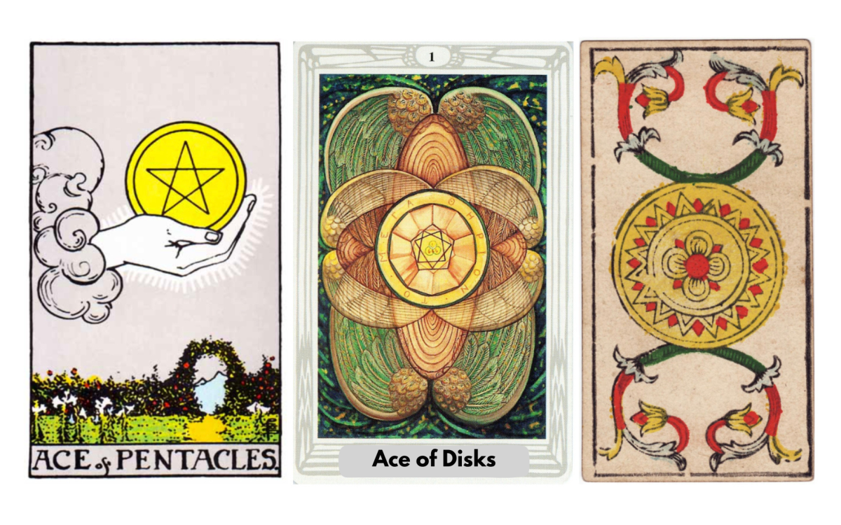 Ace of Pentacles tarot meaning explained: a card of prosperity, opportunity, grounding, manifestation, stability, abundance, upright and reversed meanings, symbolism, love, career, and its role in The Fool’s journey.