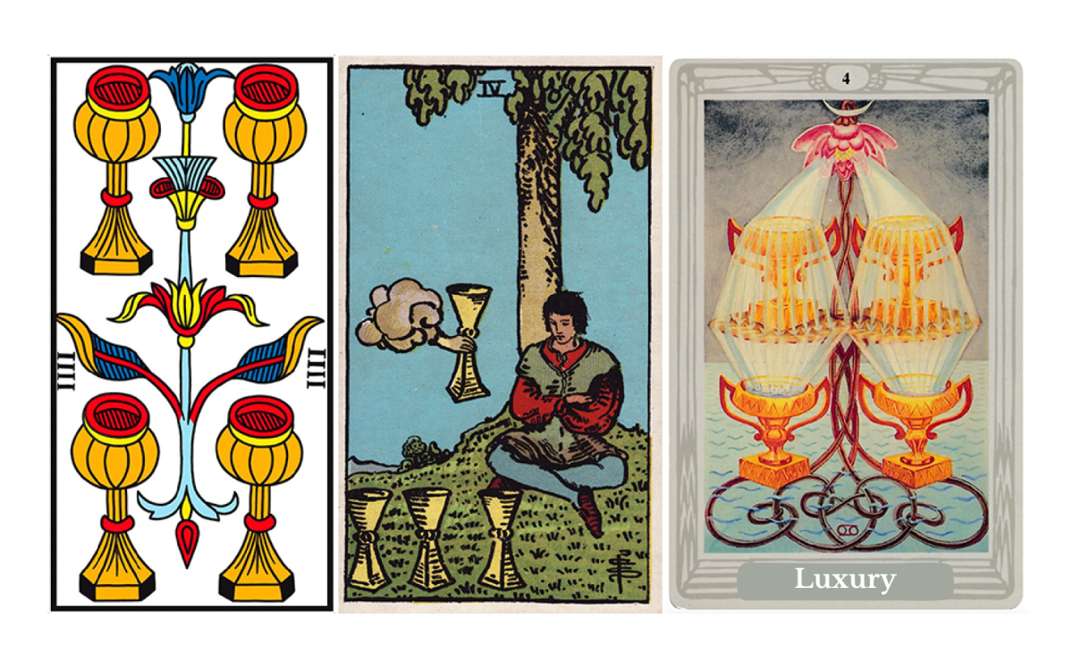 Four of Cups — Emotional Withdrawal, Reflection, Restlessness, and Inner Evaluation
