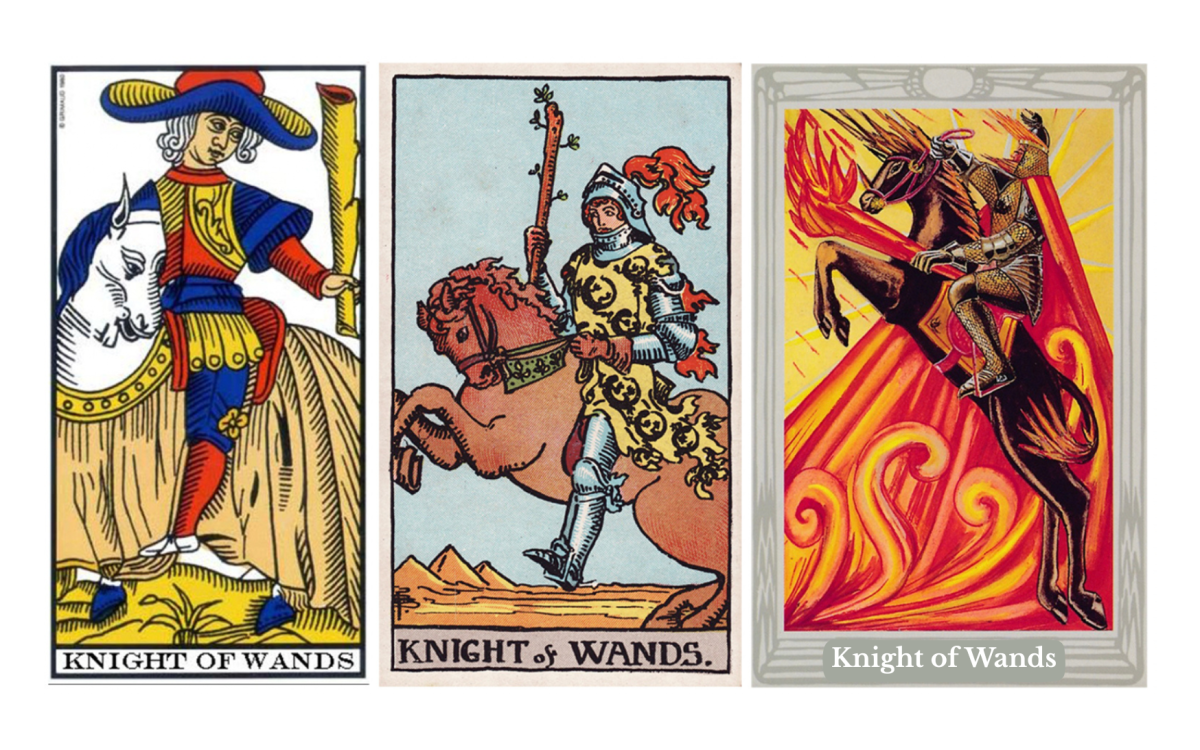 Knight of Wands tarot meaning explained: a card of passion, courage, bold action, confidence, adventure, and fearless movement. Understand its symbolism, upright and reversed meanings, psychology, love, career, and spiritual interpretations in the Fool’s journey.