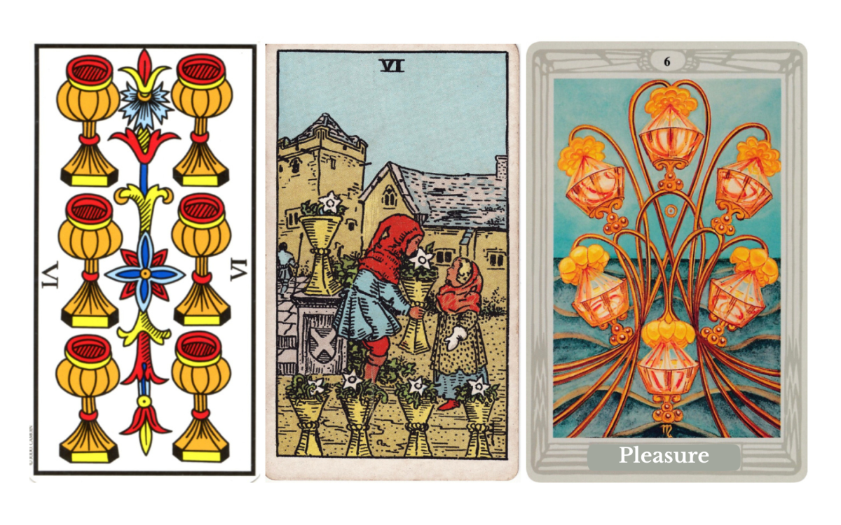 Six of Cups tarot meaning explained: a card of nostalgia, emotional healing, innocence, and warmth. Discover its symbolism, upright and reversed meanings, love, career, psychological, and spiritual interpretations in the Fool’s journey.