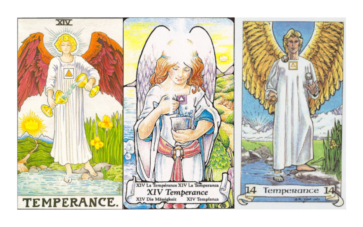 Explore the meaning of the Temperance tarot card: balance, healing, moderation, and spiritual integration. Upright and reversed interpretations for love, career, and personal growth.